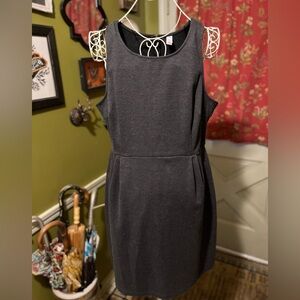Old Navy Charcoal Grey Sleeveless Ponte Knit Sheath Dress XL